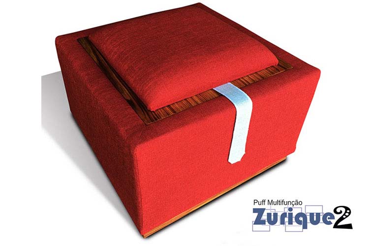 Puff Baú Mesa Zurique 2 Exclusivo CharmeDecor
